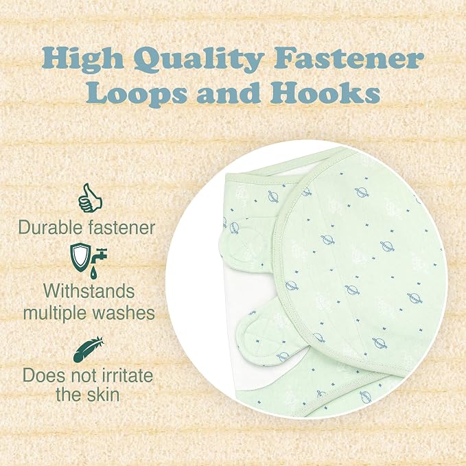 Swaddles for Newborn Boys – 3-Pack Infant Swaddles 0-3 Months – Adjustable Newborn Swaddle Sleep Sack – Soft Organic Cotton Baby Wrap for Safe & Cozy Sleep