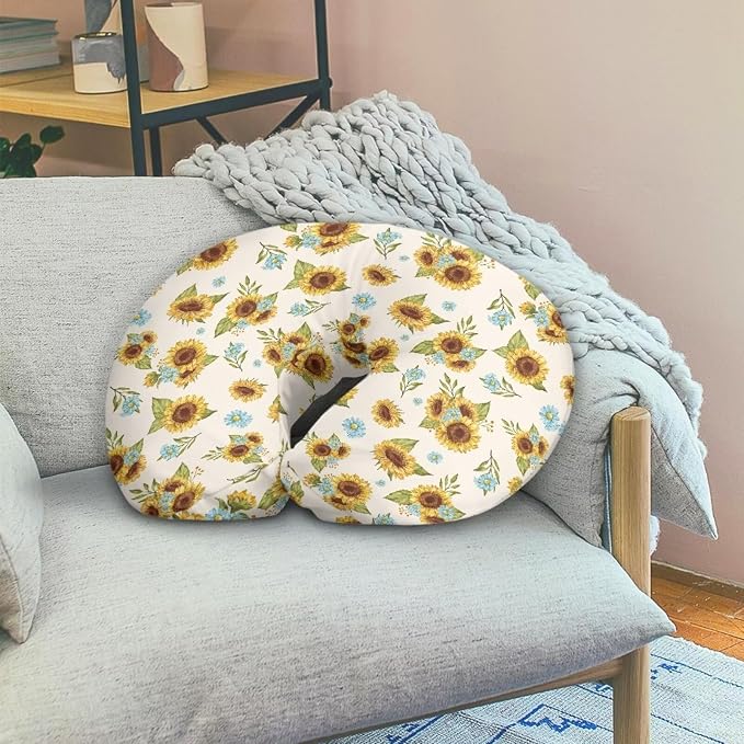 Sunflower Nursing Pillow Cover Standard Size Breastfeeding Pillowcase Breast Feeding Cover for Mom Pillow Protectors Dust Cover