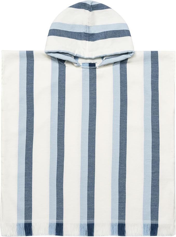 Nora?™s Nursery Hooded Baby Towels 50x50cm | Ultra Soft 350GSM Baby Hooded Towel for Boys & Girls | Absorbent, Quick Dry Hooded Bath Towel for Babies 0-3 Years | Premium Kids Hooded Bath Towel (Marine)