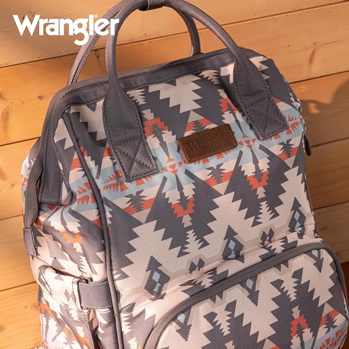 Wrangler Callie Diaper Bag Backpack with Stroller Straps Multifunction Baby Travel Bag WG2210-9110GY