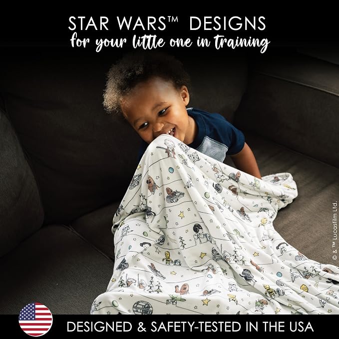 Milk Snob Star Wars Infant Boy/Girl Swaddle Blanket, Soft Receiving, Security and Play, Perfect for Summer, Toddler Infant Newborn Bedding, Baby Shower, Baby Registry Gift (Precious Padawans)