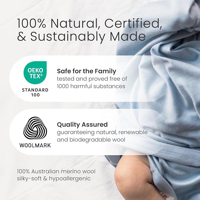Woolino Baby Swaddle Blanket, 100% Merino Wool Receiving Blanket for Boys & Girls, Swaddles for Newborns 0-3 Months, Sheep