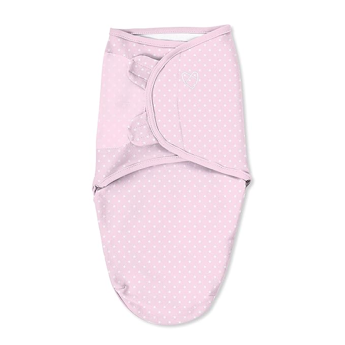 SwaddleMe by Ingenuity Original Swaddle, 100% Cotton, Improves Sleep & Calms Startle Reflex, 0-3 Months, 1.0 TOG, 3-Pack, Baby Swaddle Blanket - Pink Polka Whale