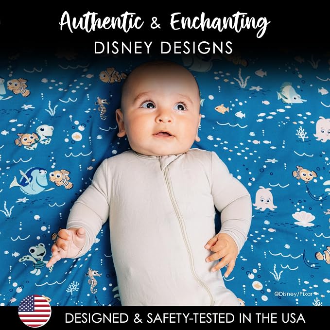Milk Snob Disney Pixar Infant Boy/Girl Swaddle Blanket, Soft Receiving, Security and Play, Perfect for Summer, Toddler Infant Newborn Bedding, Baby Shower, Baby Registry Gift (Finding Nemo)