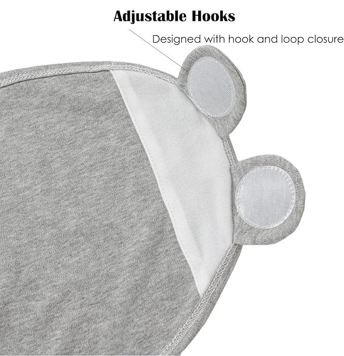 Baby Swaddle Sleep Sack with Hat Set for 0-3 months 3-Pack Soft Cotton Newborn Wearable Swaddle Wrap for Girls Boys