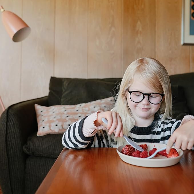 mushie Dinnerware Cutlery Set of 3 For Kids | Made in Denmark (Blush)