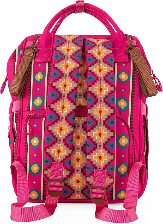 Montana West Wrangler Callie Diaper Bag Backpack with Stroller Straps Multifunction Baby Travel Bag WG2204-9110HPK
