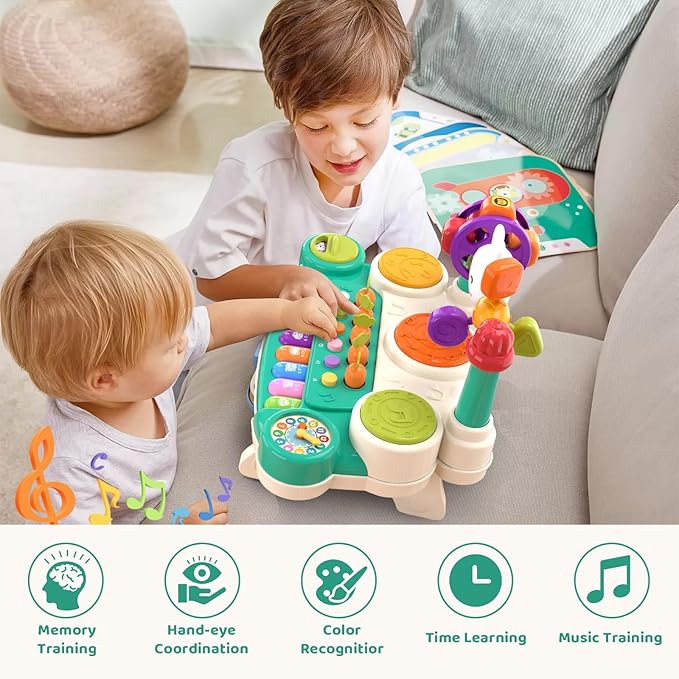 20 in 1 Baby Musical Toys ??Interactive Piano Keyboard Drum Set for 6 9 12 18 Month, Toddlers 1-4, Educational Learning Toys for Boys Girls, First Birthday Gift 1 2 3 4 Year Old, Infant Toys