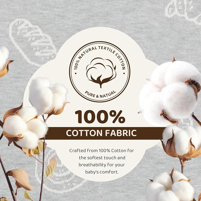100% Cotton Baby Blanket Ultra Cozy Soft Newborn Swaddle for Boys and Girls, Gentle on Skin, Machine Washable Perfect Registry Essential Marshmallow Gray