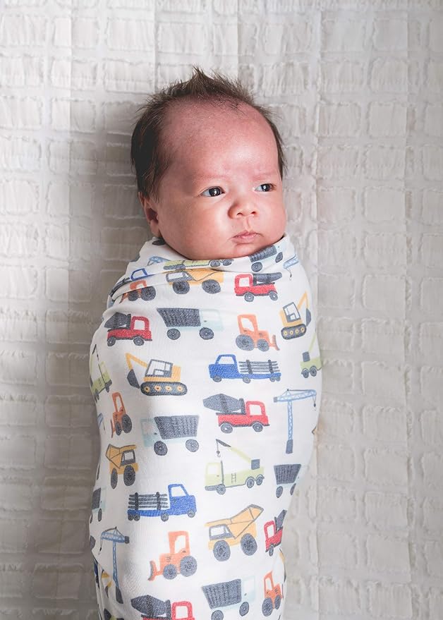 Copper Pearl Swaddle Blankets for Newborns | Soft Stretchy Receiving Blankets for Boys and Girls | Large 46 x 46 Inch Baby Blankets | Lightweight and Breathable Swaddles | Diesel