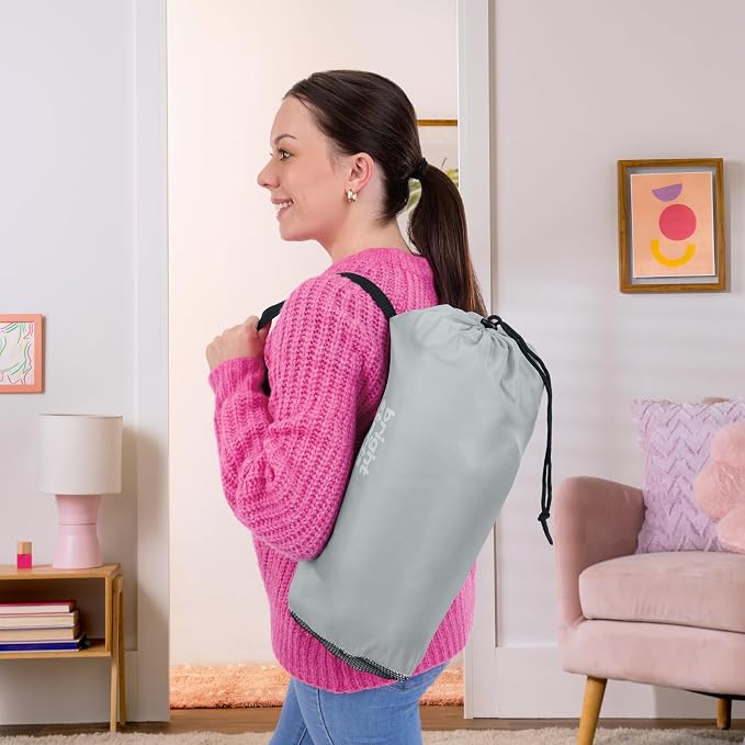 Bright Starts Rosy Rainforest Foldaway Activity Gym with Carry Bag for Storage & Travel, Pink Play Gym, Newborns & Up
