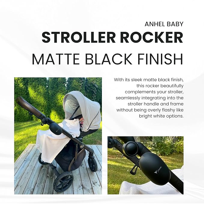Rechargeable Stroller Pram Rocker, Portable Weatherproof Baby Sleep Device, Fits All Stollers & Prams - Adjustable Speed, Long-Lasting Battery