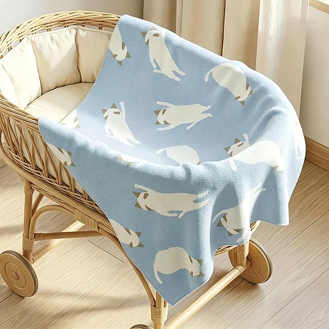 Receiving Baby Blanket,100% Luxury Cotton Knit Baby Blanket,Lightweight Cozy Neutral Swaddling Blanket for Newborns,Boys & Girls,Infant and Toddler