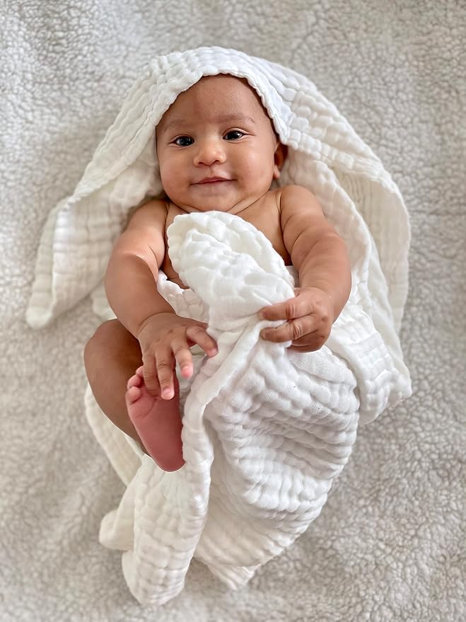 Leyl&Ari Waffle Baby Blanket, 100% Organic Cotton Soft Thin Honeycomb Breathable Summer Thermal for Infant, Newborn, Toddler Crib, Gender Neutral Essential Accessories and Gift (Sage Set)