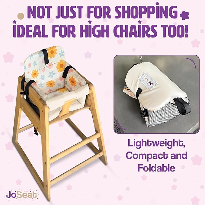 Shopping Cart Seat Cover for Baby, High Chair & Grocery Seat Protector, Padded Chair Covers for Restaurant Seats, Unisex Machine Washable Grocery Cart Liner & Swing Insert ??Floral