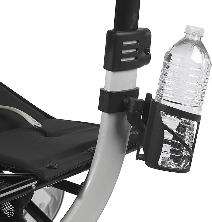 Drive Medical Nitro Clip-On Cup Holder for Walker Rollator, 6 x 4 x 3.5 Inch, Black