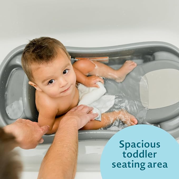The First Years Renewed Baby Bath Tub - Newborn to Toddler 3-in-1 Baby Tub with Removable Sling - Made with 50% Recycled Material - 0 to 25 LBs