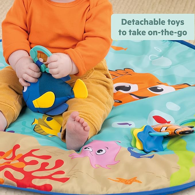 Bright Starts Disney Baby Finding Nemo Mr. Ray Ocean Lights & Music Gym, Ages Newborn +