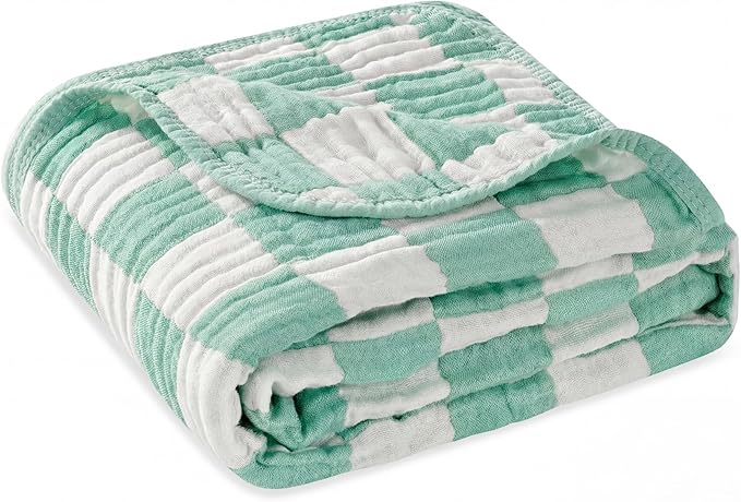 Ultra Soft Muslin Baby Blanket, A Versatile Swaddle and Bed Blanket for Babies, Toddlers, Boys, and Girls (1 Pack).