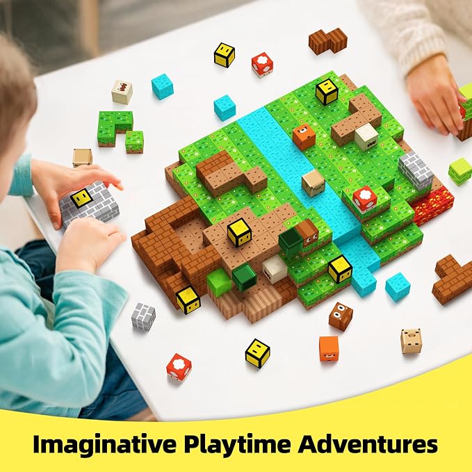GobiDex Magnetic Blocks Kids Building Toys for Boys Girls 3+, Game-Based Build MagWonder with Magnet Construction Toys, Upgraded STEM Sensory Gift for Birthday (1 inch)