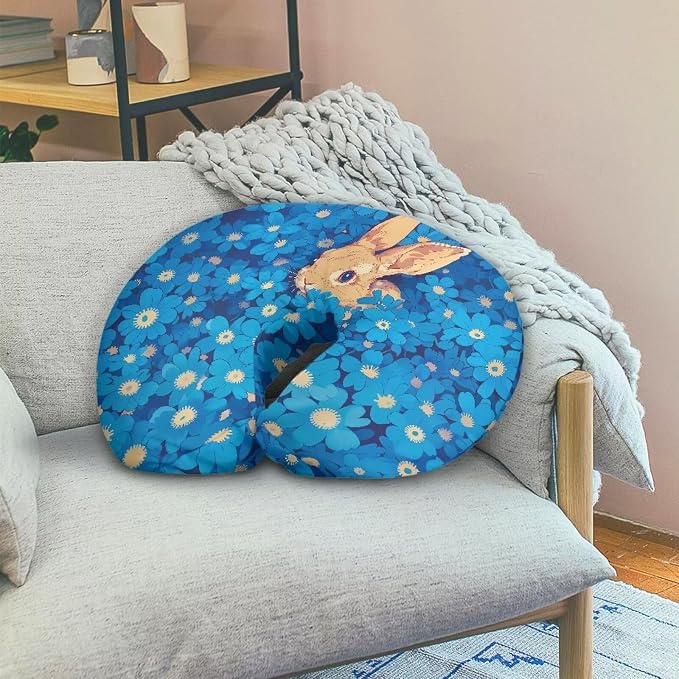 Blue Rabbit Nursing Pillow Covers for Breastfeeding Pillow U-Shaped Pillow Cover Hidden Zipper Design Soft and Skin-Friendly