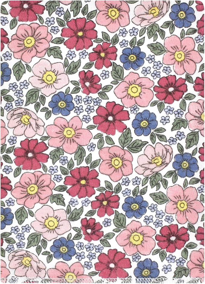 Hudson Baby Unisex Baby Cotton Flannel Burp Cloths Bundle, Pink Blue Pretty Floral, One Size