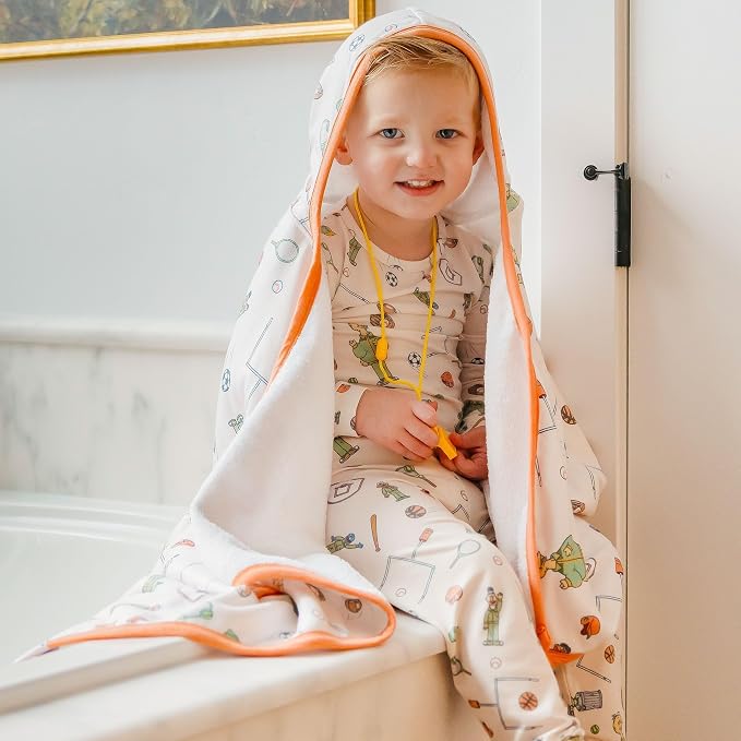 Copper Pearl, Sesame Street Varsity Friends Premium Big Kid Hooded Towel