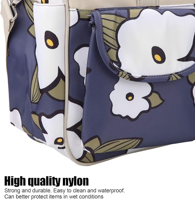 Diaper Bag, Multi Functional Portable Waterproofs Stylish Shoulder Bag Organizer Travel Backpacks with Insulated Pockets for Mom