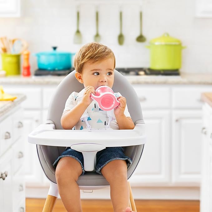 Munchkin® Gentle??Transition Sippy Trainer Cup, 4 Ounce, Pink (Pack of 2)
