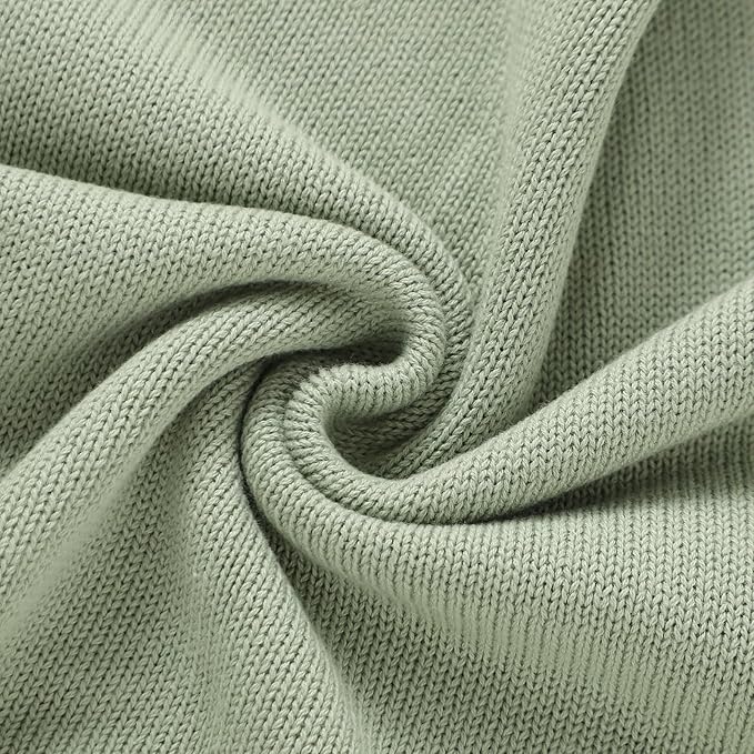 Hadetoto Baby Blanket Soft Cozy Cotton Cable Knit Crochet Receiving Crib Nursery Swaddling Blankets for Newborn Boys Girls (Baby Green)