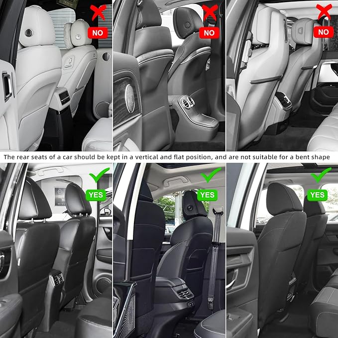 TAIKOO Seat Back Protector,Preventing the Impact of Children Stepping on the Seat Backrest,Beautiful appearance and easy to clean,black (Black -2pcs)