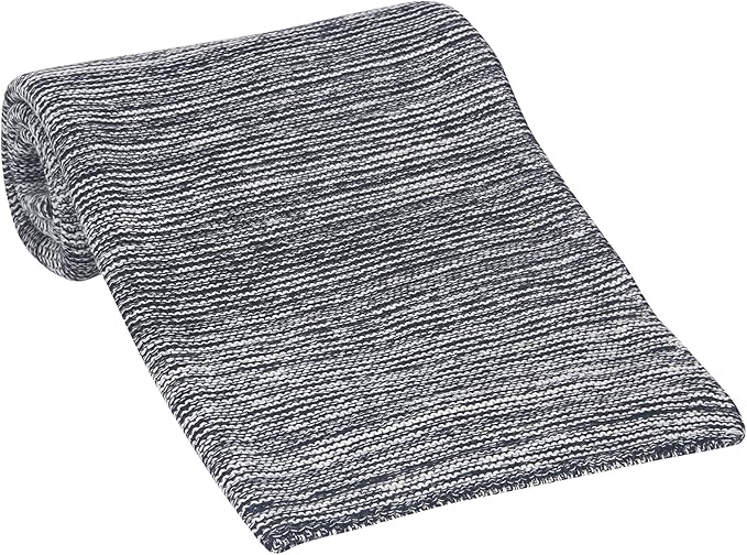 Lambs & Ivy Baby Cotton Blanket - Blue/White Marl Textured Knit, 100% Cotton, Neutral Baby Blanket, 30"x40", Soft & Lightweight