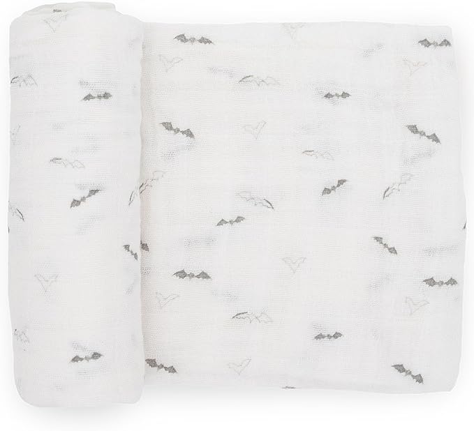 Little Unicorn Premium Cotton Swaddle Baby Blanket | Breathable Fabric | for swaddling, Play, Nursing & More (Bats)