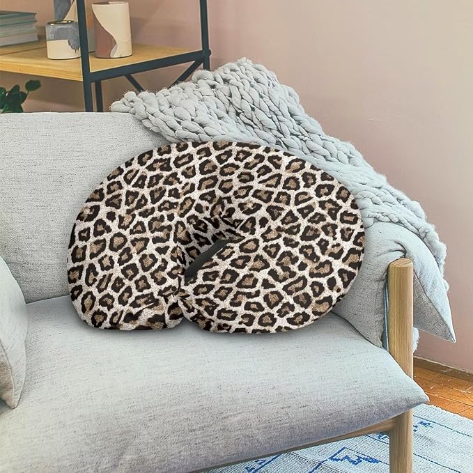 Leopard Nursing Pillow Cover Fits The Original Support Pillow for Breastfeeding and Bottle Feeding Leopard Breastfeeding Pillow Slipcover for Baby Boys & Girls