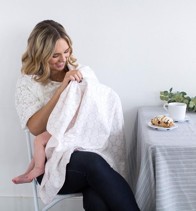 SwaddleDesigns Large Receiving Blanket, Ultimate Swaddle for Baby Boys, Girls, Softest US Cotton Flannel, Best Shower Gift, MADE in USA, Pink Big Dots, Mom’s Choice Winner,Pink, White,42 x 42 Inch,SD-356P