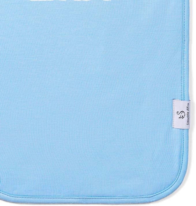 Premium Baby Burp Cloths, Extra Soft Spit Up Rags with 3 Absorbent Layers, 21" x 10" Size, Blue Bell