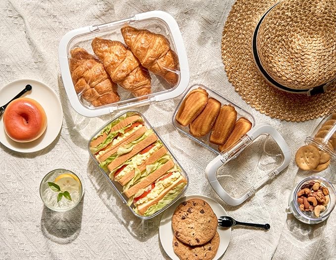 Felli Duo Loc Tritan Meal Prep Containers Microwave Safe BPA FREE, Leak Proof Lunchable Container for Leftovers Kitchen Fridge Freezer, Reusable Plastic On the Go Lunch Travel Box (Beginner 3pk)