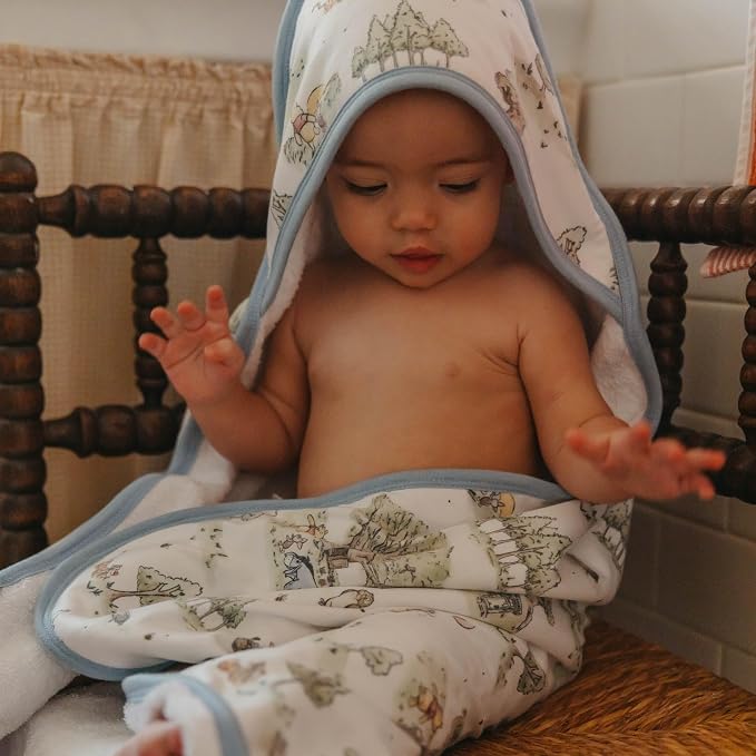 Copper Pearl Premium Knit Hooded Bath Towel Hundred Acre Wood