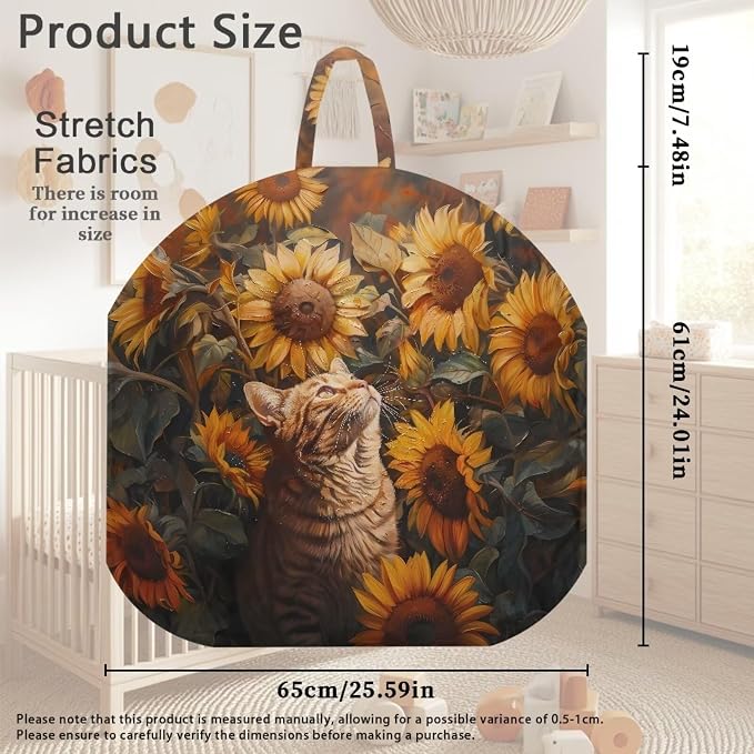 Sunflower Cat Nursing Pillow Cover for Breastfeeding Pillow Ultra Soft and Cozy Nursing Pillow Slipcovers Nice Newborn Gift Best Choice for Mom or Baby Pillow Cover 1 Pack