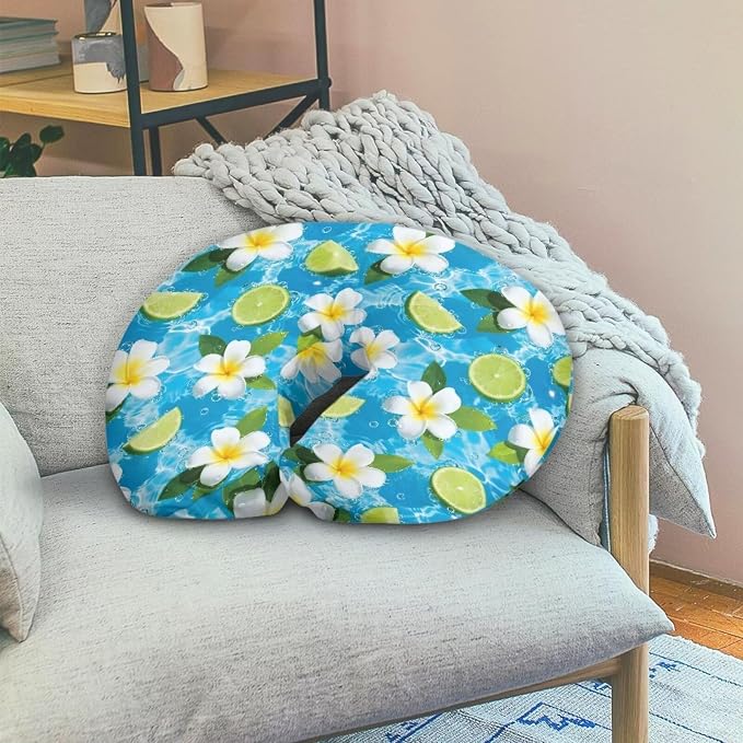 Frangipani Baby Nursing Pillow Cover Baby Breastfeeding Slipcover Infant Newborn Nursery Bottle Pillowcase Stretchy Replaceable Pillow Cover Slipcover