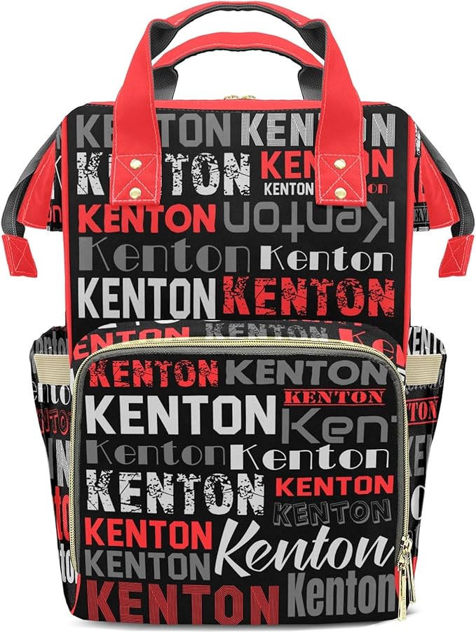 Custom Name Diaper Bag Mommy Bag with Multi-function Shoulders Outdoor Backpack for Newborn Baby Boy, Red Customized Nappy Backpack with Thermal Pockets Nursing Bags
