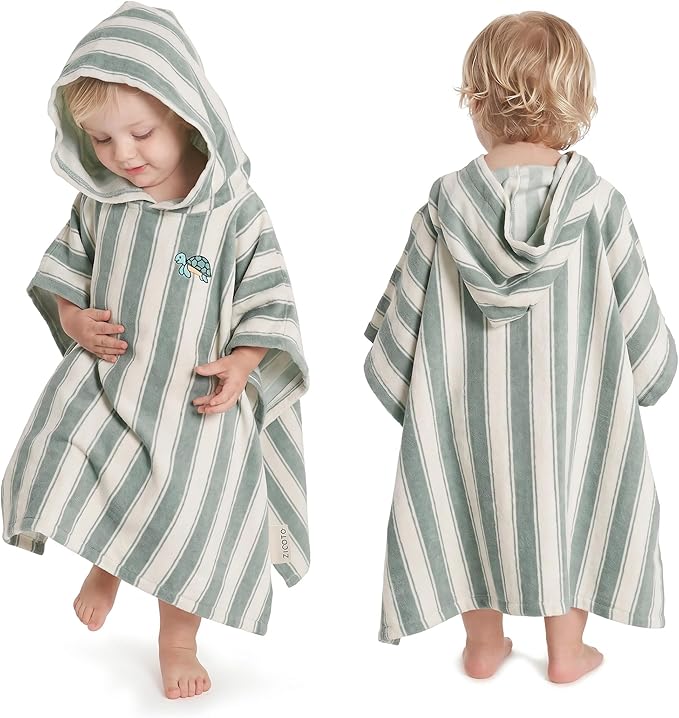 ZICOTO Stylish Hooded Beach Towel for Kids - Extra Soft and Fast Drying Poncho for Toddlers 0-3 Years is Made of Premium Cotton - Perfect Baby Cover Up for Beach Days or Pool and Bath Time Adventures