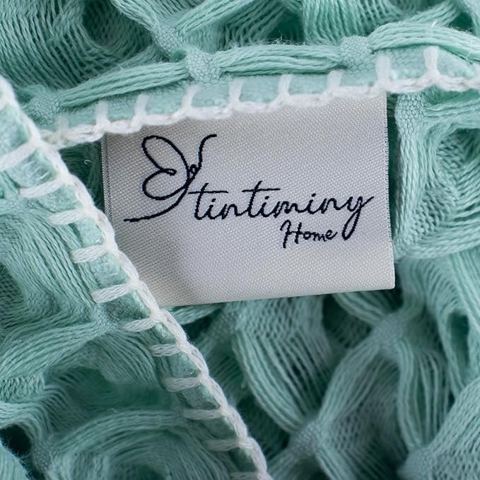 100% Cotton Waffle Weave Baby&Kids Blanket, Deep Textured, Thermal, Breathable, Three Dimensional, Ultra Soft, All Seasons, Unisex, Luxury, Swaddling Blanket (Green)