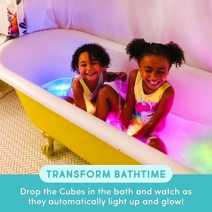Glo Pals Play Pack Bundle with Sensory Play Jar, Water-Activated Light-Up Cubes, and Fun Fillers - Sensory Toys for Toddlers - Sensory Toy Kit with Light Up Cubes for Bathtub - Easy as ABC