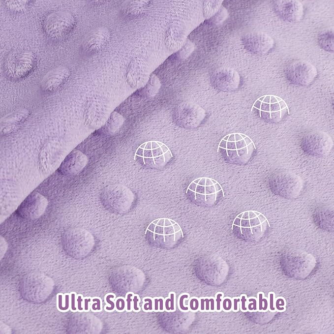 Baby Girl Blanket, Sotf Crib Swaddle Blanket, Dotted Backing, Reversible Bedding Soft Blanket for Newborn, Toddler Girls Boys Gift, 30 x 40 Inch, Purple Floral