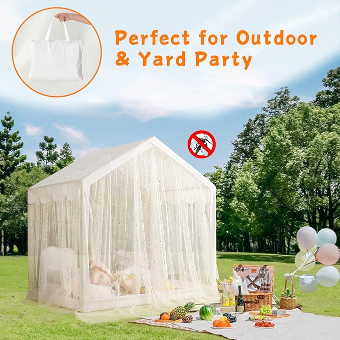 Kids Play Tent with Star-Shaped Window, Indoor Play Tents for Toddlers 1-3, Playhouse Tent for Girls & Boys, Children's Tent with Breathable Netting (Boho)