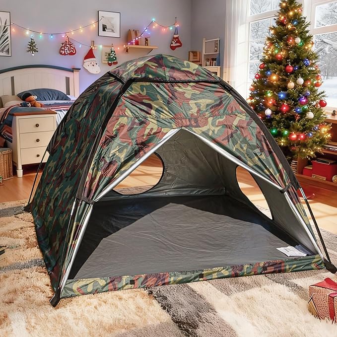 NARMAY® Play Tent Camouflage Dome Tent for Kids Indoor/Outdoor Fun - 60 x 60 x 44 inch