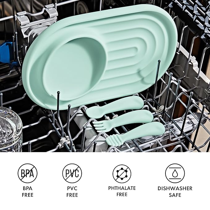 OXO Tot Textured Suction Plate ??Blossom, Baby Feeding Essentials