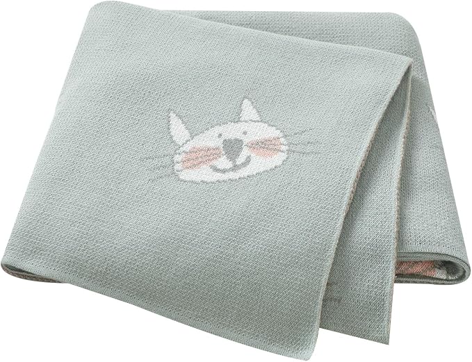 Hadetoto Baby Blankets for Boys and Girls, Newborn Knitted Cotton Swaddle Blankets Neutral Crochet Receiving Blanket, Baby Essentials, Registry & Gift, 40 x 30 inches