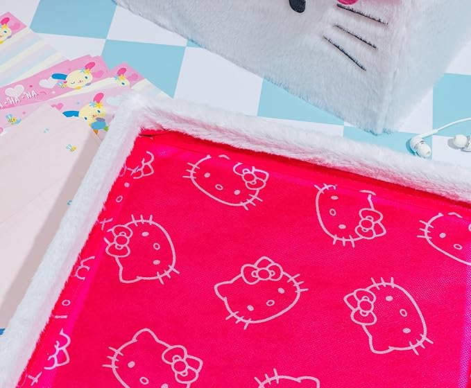 Ukonic Sanrio Hello Kitty 13 x 13 Inch Plush Storage Cube